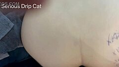 REAL ASS CUMSHOT on tight teen shaved pussy bent over homemade