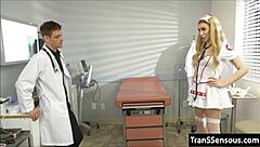 patient gets suggestive shemale nurse bent over asshole fucked in hospital