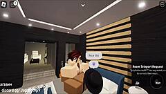 She dances in club then gets picked up for bent over doggystyle creampie riding in roblox condo