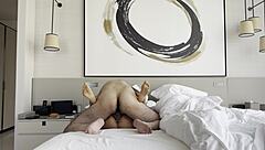 monika fox's quick afternoon fuck hides her tanned milf secrets with fake tits and rough shaved pussy pounding