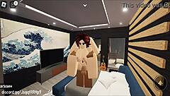 She dances in club then gets picked up for bent over doggystyle creampie riding in roblox condo