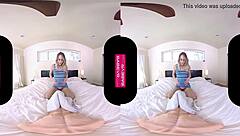 Carter Cruise pounds her wet pussy hard with massive dildo toy in POV