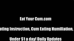 your tongue craves every sticky drop of your own hot cum cei