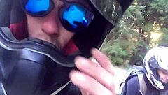 we're fucking hard right on the sequoias trail with huge tits bouncing