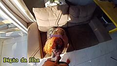 Oiled Latina Wife's Big Ass Shakes on Muscular Cock Doggystyle POV