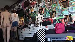 oh man the photoshoot got so hot we started fingering our wet pussies together