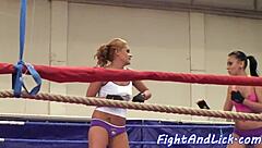 eurobabes wrestle into wild pussy licking fight frenzy