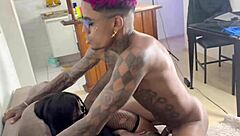 tricked my sexy petite latina neighbor ninfeta into bent over doggystyle assfucking at her place