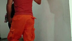 the curvy latina amateur spots the delivery guy's monster cock and begs for anal