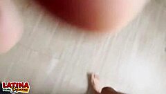 kali's cute latina face lights up seeing this monster white cock for her first 18+ porn casting blowjob and deepthroat trial