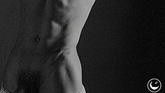 james jacobs skinny black teen strips naked in interracial leather solo