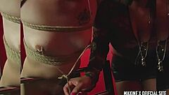 Bound Kaera Cruz Owned by Busty Maxine X's Dildo Domination!