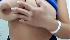 for lovers of big natural tits this latina solo shows off her huge homemade beauties up close