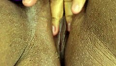 sexy latina with huge ass and tight pussy squirts hard using vibrator on bed