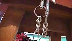 Big Pink Pussy Lips Dangled And Stretched Down With Weights