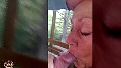 best pov forest fuck with mature candi annie swallowing cum after juicy tits workout