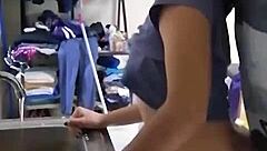 chica linda mexicana amateur gets fucked hard while washing dishes