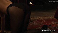 submissive lesbian maid shows up begging madame's dominance play