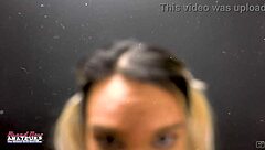 Watch Sabrina's Big Tits Bounce While She Blows Huge Cock for Cumshot!