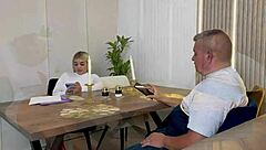 Round ass blonde begs nerd tutor to wreck her tight wet pussy