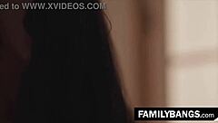 gorgeous milf penny barber and romy rain share lesbian strapon ride in garage