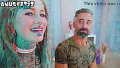 hippie chick takes huge cock anal atm then facial gape