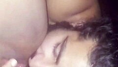 black bull eats latina gf's fat pussy lips before slamming monster cock anal deep