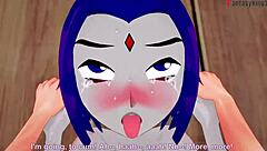 raven in bikini gets pounded hard in wild teen titans hentai fantasy