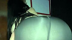 your gym friend's cute pussy rides you hard after spotting her