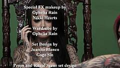 goth girl gets rimmed while riding that pierced cock