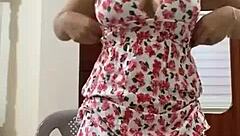 hot latina teen shaves her big tits and sexy body smooth!