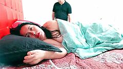 i took advantage when my stepmom was alone in her room and fucked her wet pussy spooning rough