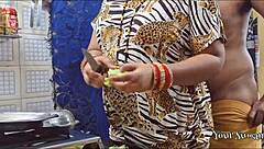 Horny Stepson Pounds Stepmom Big Ass in Kitchen Doggystyle