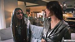 ts emma rose teaches eva maxim ass licking and bareback tgirl sex