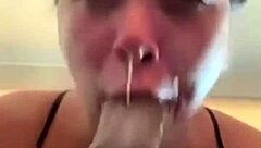 check out this homemade vid of her slurping that monster cock with her big ass bouncing