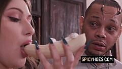 busty bella blu bends for meaty bbc in kitchen cowgirl deepthroat? damn that ride!