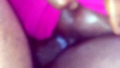 Creamy pussy grips monster black cock deep inside slowly