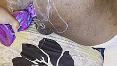 ebony wife abw fucks shit outta husband with anal toys dildo humiliation cum covered ass