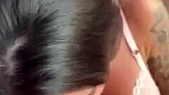 Old cuckold watches amateur teen wife in lingerie fuck his friend tight pussy