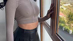 hey lilly the latina babe cleans up then takes that big ass pounding