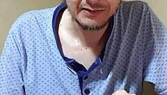 In chapter 24 she finally says I love you to him casually