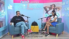 mexican cutie on sybian machine spills sex secrets while riding in miniskirt