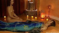 Holy shit, Indian babe getting intense German cunnilingus lick massage from erotic lover!