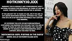 hotkinkyjo fists her own sexy asshole deep while showing off those big tits