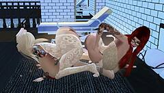 oh god i'm horny nurse bella slamming my big tits on patient mila's ass in hospital