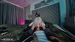 check out this asian silver wolf cosplay parody suckin deep n fuckin hard doggystyle in vr honkai star rail