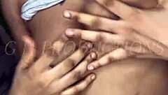 ghetto teen slut lill shorty gets bent over fucked rough doggystyle and missionary till creampie drips from juicy pussy