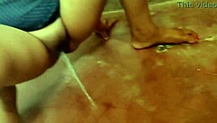 desi bhabhi squats in public pissing streams while flashing big tits and ass compilation