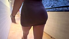 stunning latina big tits tight dress flashes perfect ass public