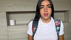 professor fucks tattooed student petite tits cowgirl in school bathroom?